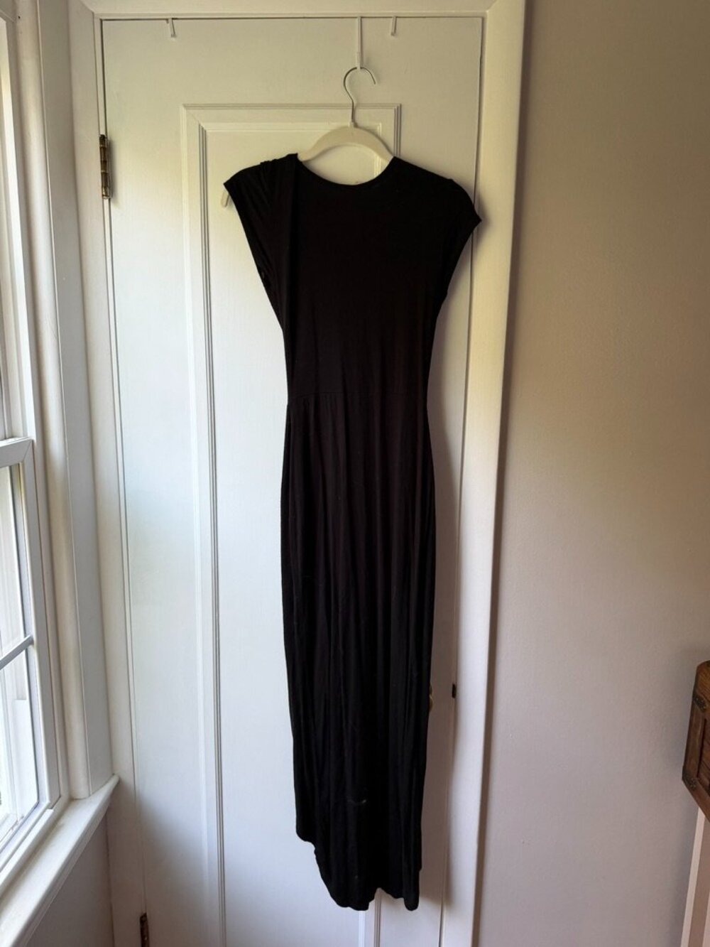 Rolla Coster Black Twist Front Deep V Maxi Dress Size Small - Picture 4 of 4